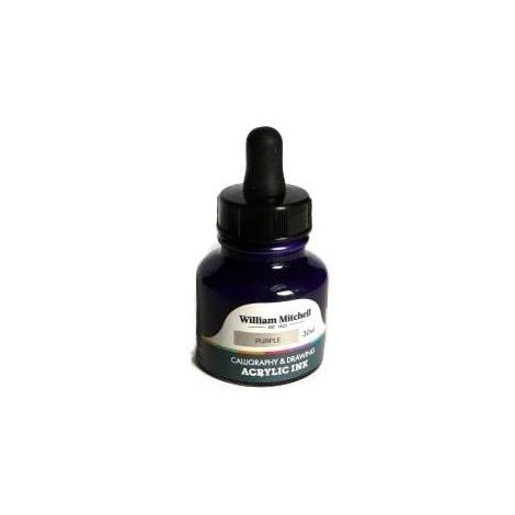 Tusz akrylowy do kaligrafii i rysunku William Mitchell 30ml Fioletowy